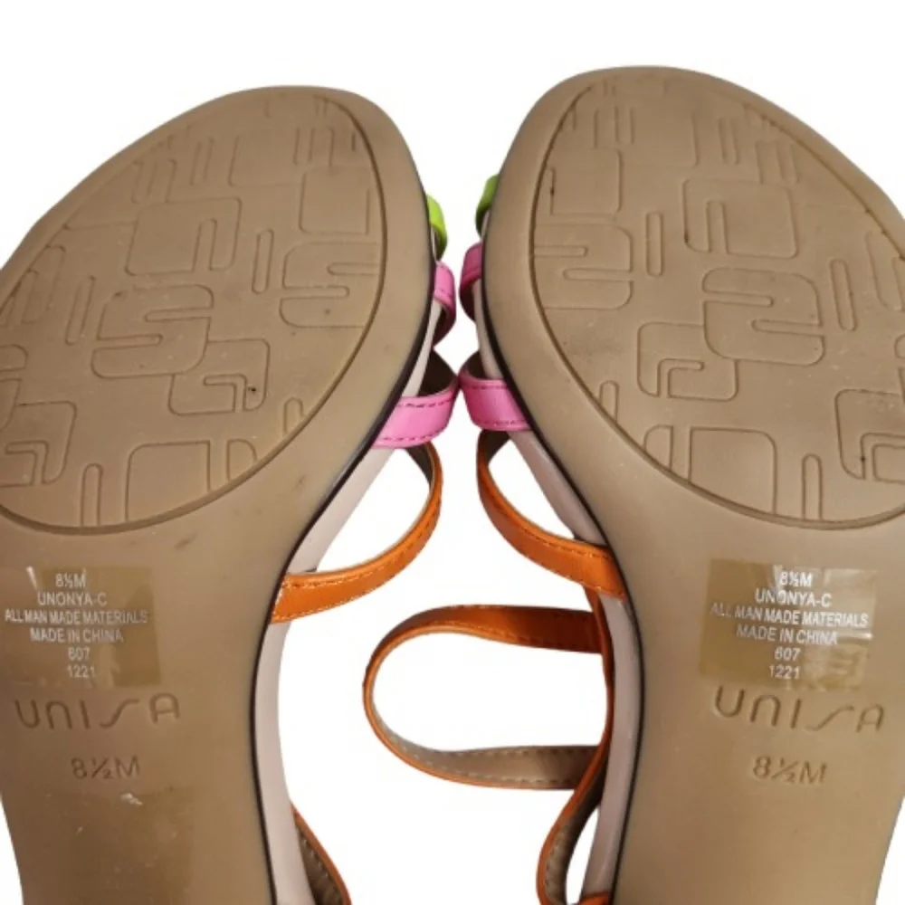 Unisa Unonya Multi Color Strappy Heels